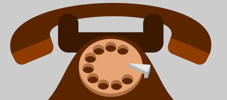 Vector Old Telephone Icon